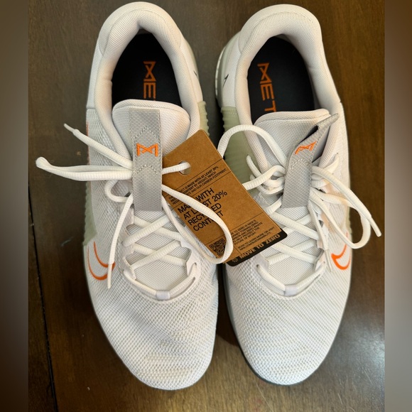 Nike Metcon 9 | Men’s Size 14 | White/Silver/Orange - Picture 3 of 8